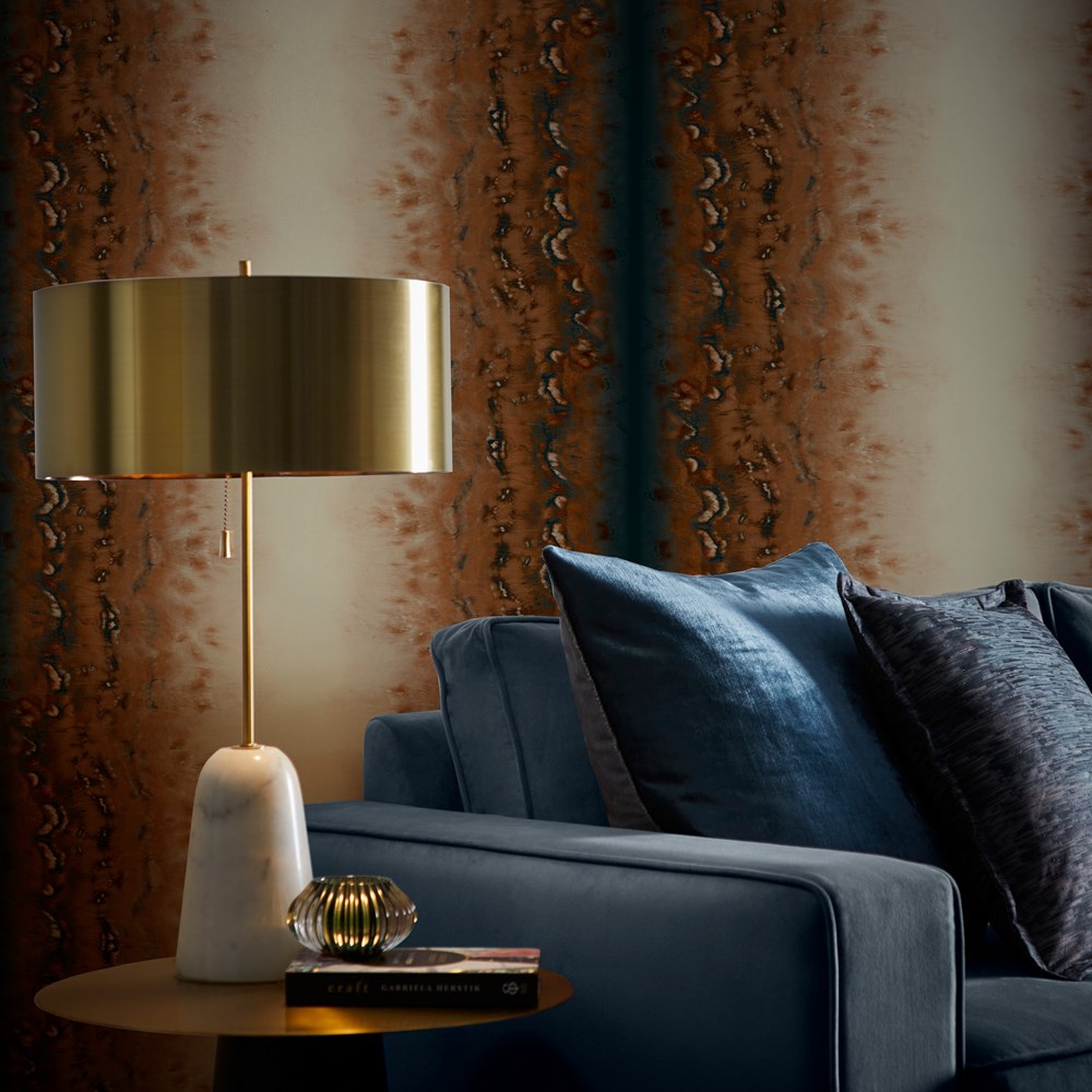 Disperse Wallpaper W0149 04 by Clarke and Clarke in Bronze Brown